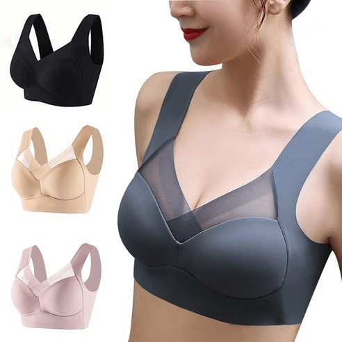 3-Pack Ice Silk Seamless Sports Bras – Wire-Free Comfort with Anti-Sag Support