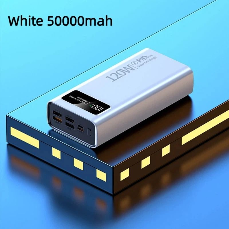 120W Super Fast Charging Power Bank – 50000mAh Ultra-High Capacity – Digital Display Pro Power Station