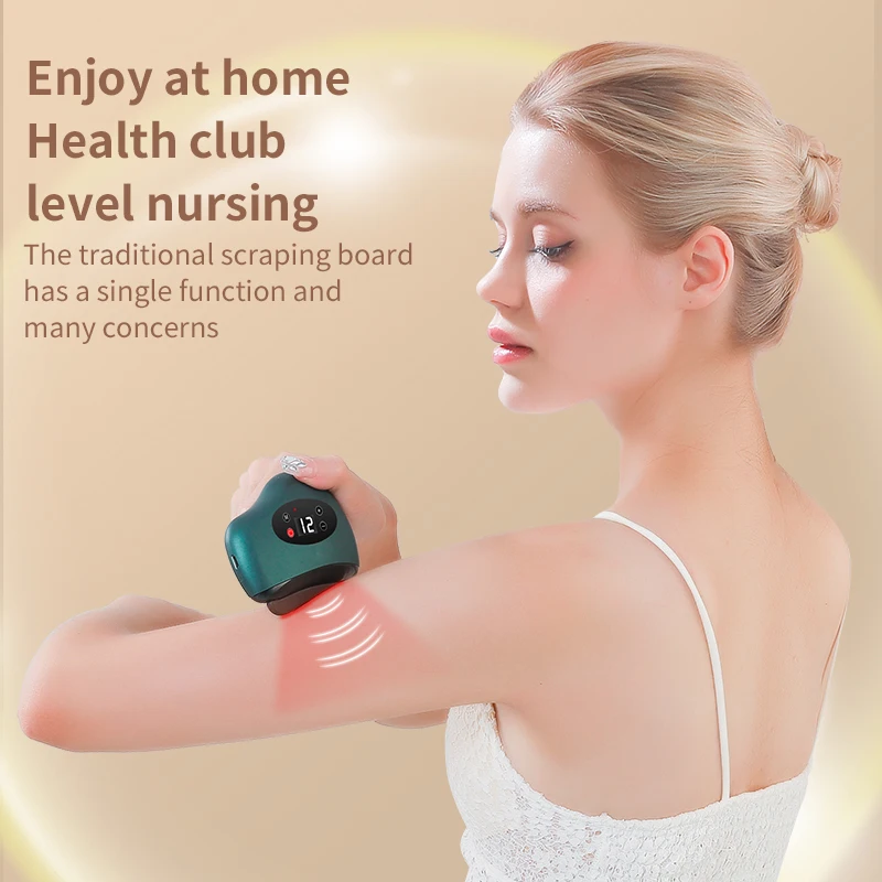 Eye Massager Stone Heating, Electric Guasha Massager, Hot Compress, Vibration Scraping, Neck Face Skin Lifting, Wrinkle