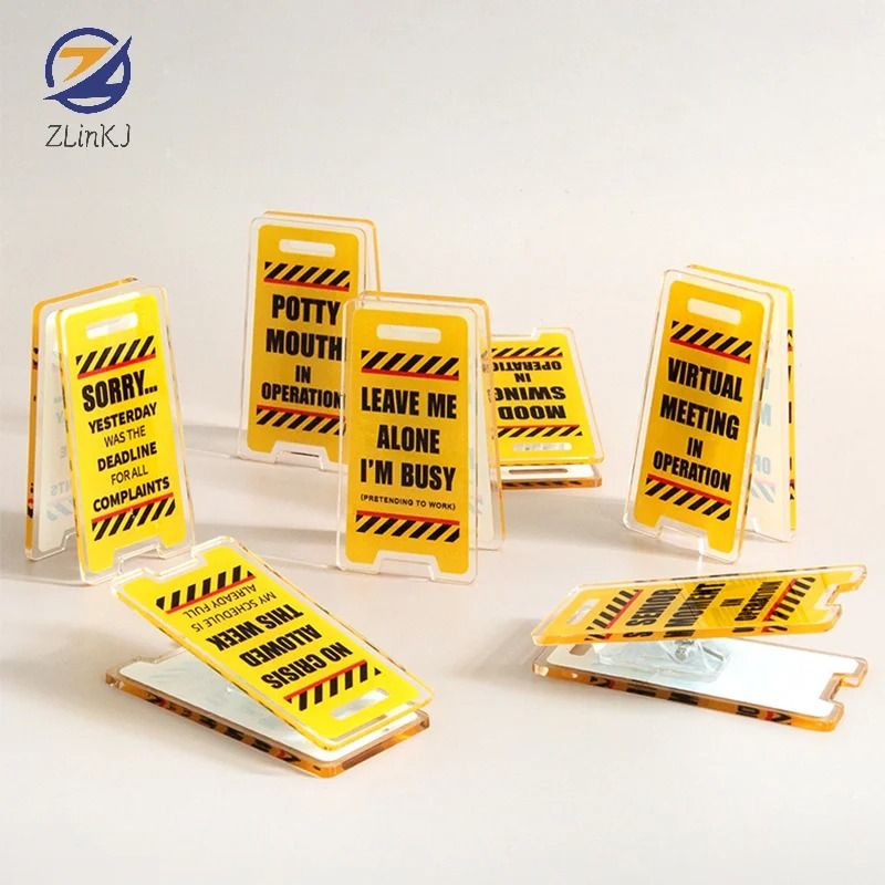 Mini Warning Board Acrylic Desk Sign Leave Me Alone Im Busy