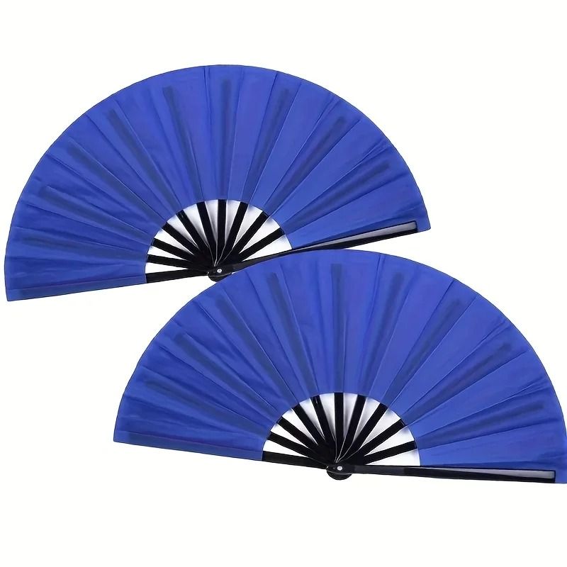 2 Piece Chinese Folding Fan Set Tai Chi Martial Arts and Dance Fan Prop