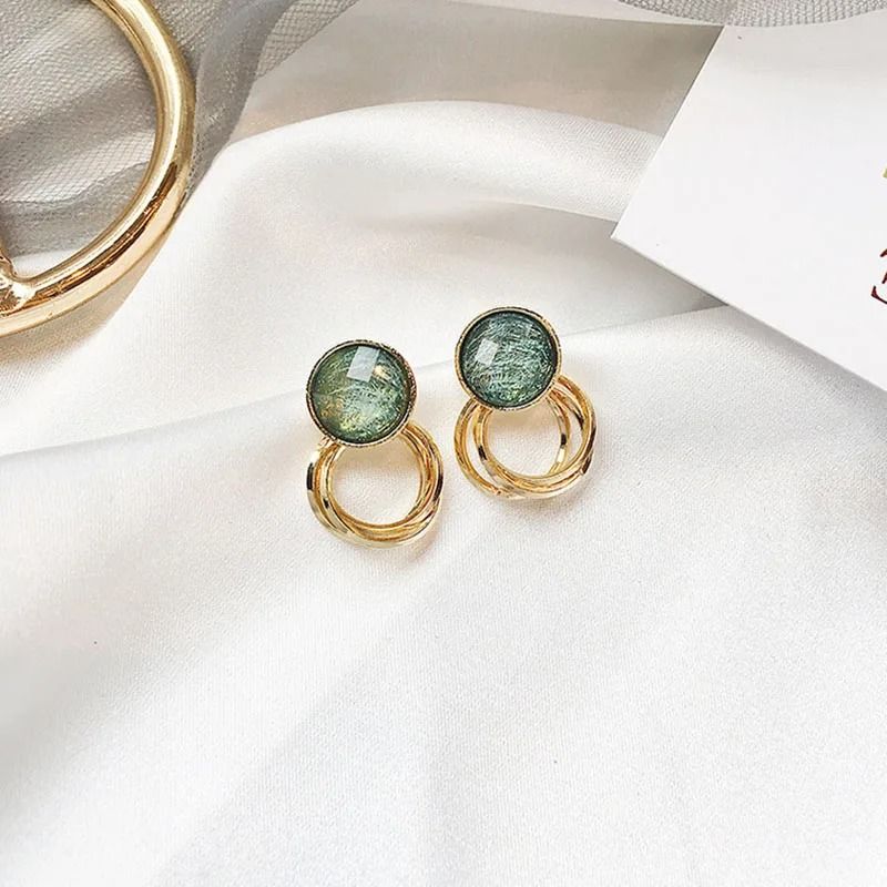 Light Luxury Flower Leaf Zircon And Pearl Stud Earrings