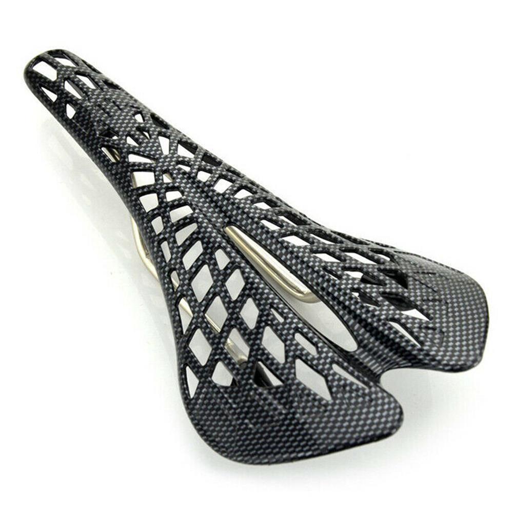Ergonomic Spider Carbon Fiber Bicycle Saddle, MTB Road Cycling Breathable Mat