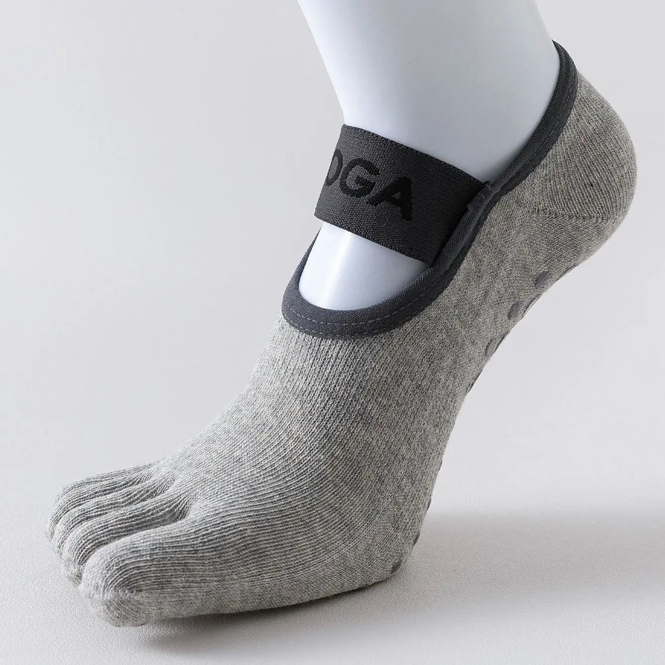 Womens Five Finger Yoga Socks – Non-Slip Cotton Pilates and Fitness Socks