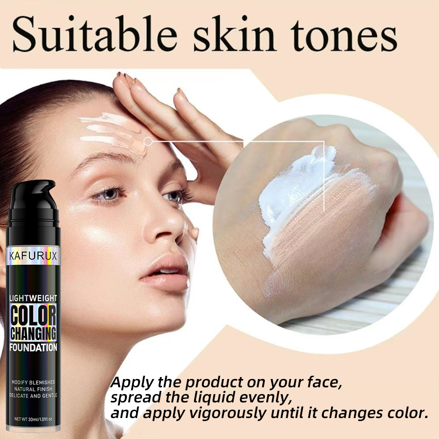 Long Lasting Full Coverage Magic Color Changing Foundation Makeup Base Matte Concealer Nude Face Korean Makeup