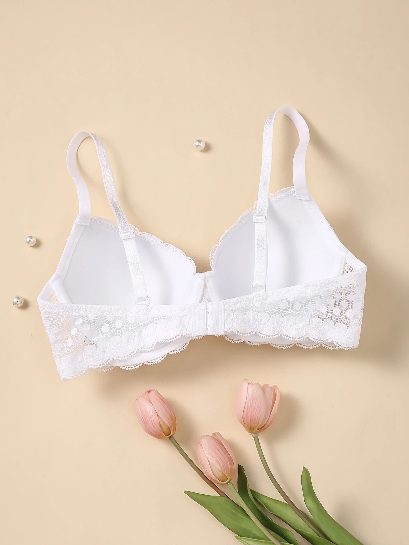 Womens Lace Push Up Bra with Underwire Breathable Comfort Fit