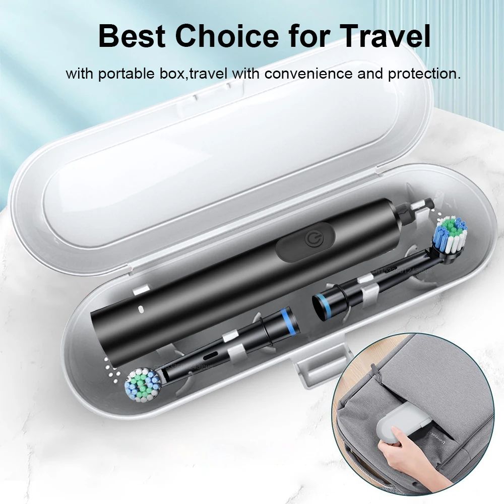 Rechargeable Electric Toothbrush with 8 Soft Brush Heads