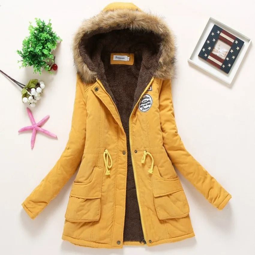 Womens Padded Hooded Cotton Jacket