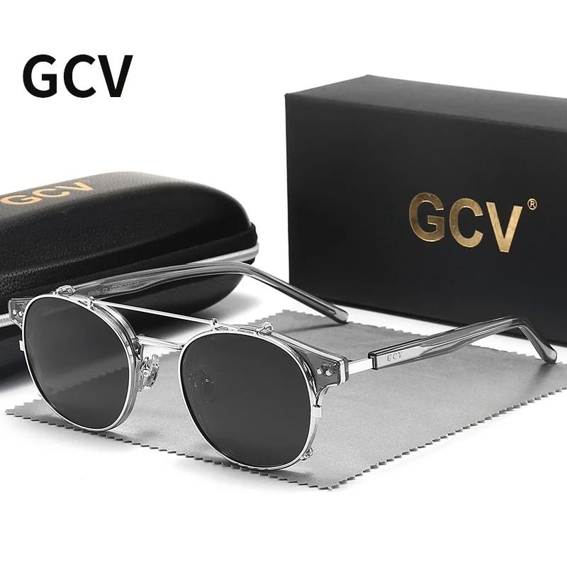 Double Layer Removable Lens Gothic Steampunk Sunglasses