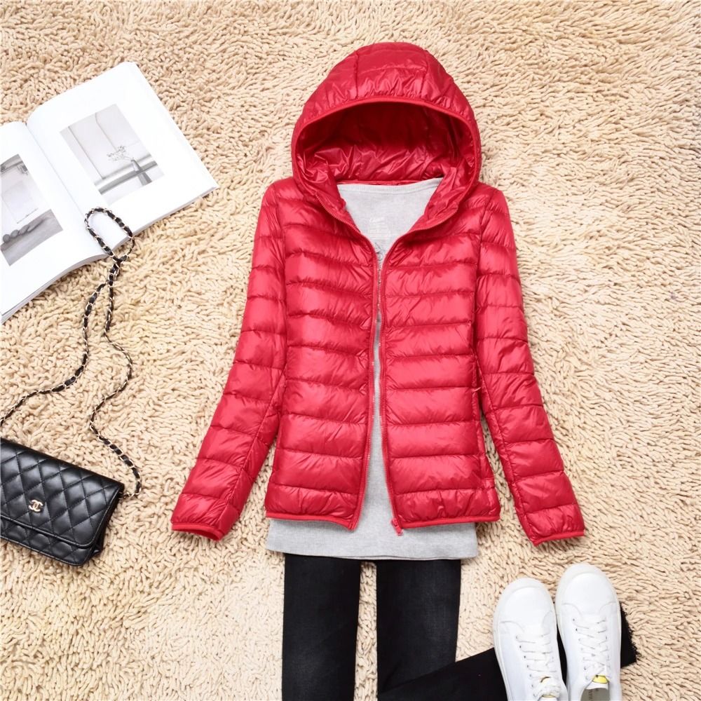 Ultra Lightweight Packable Hooded Puffer Jacket
