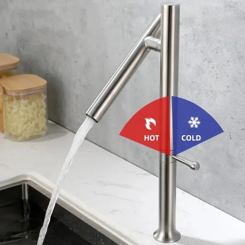 304 Stainless Steel Folding Kitchen Sink Faucet