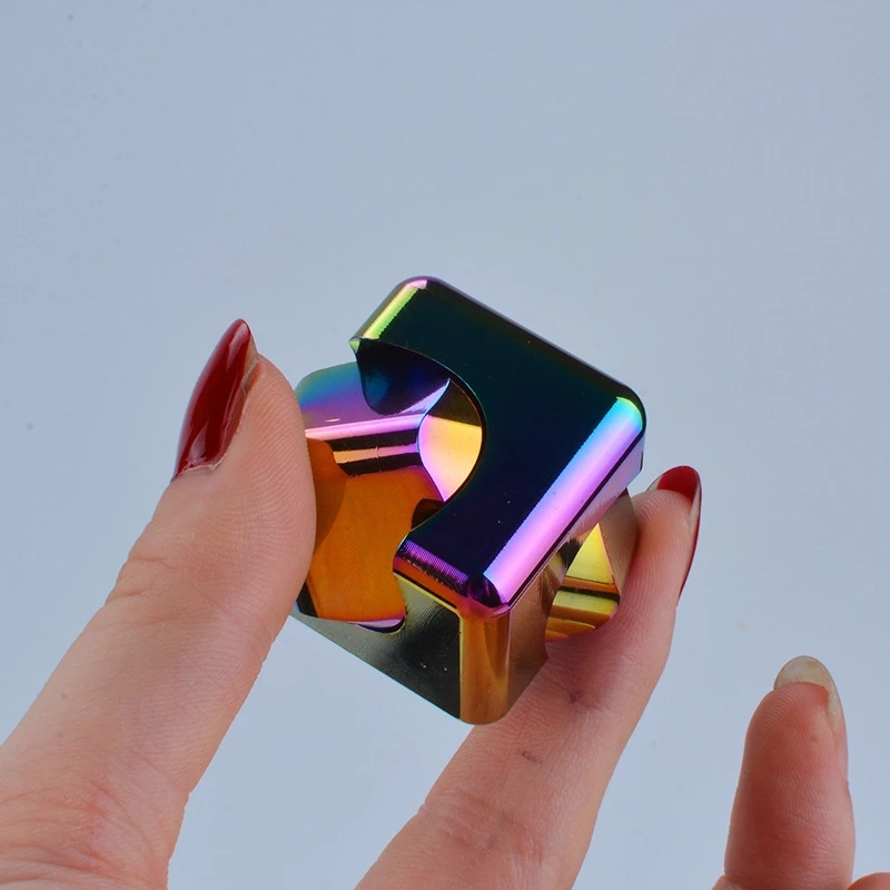 Square Decompression Spinning Top Dice Cube Anti-Anxiety Fidget Toy for Kids Adults