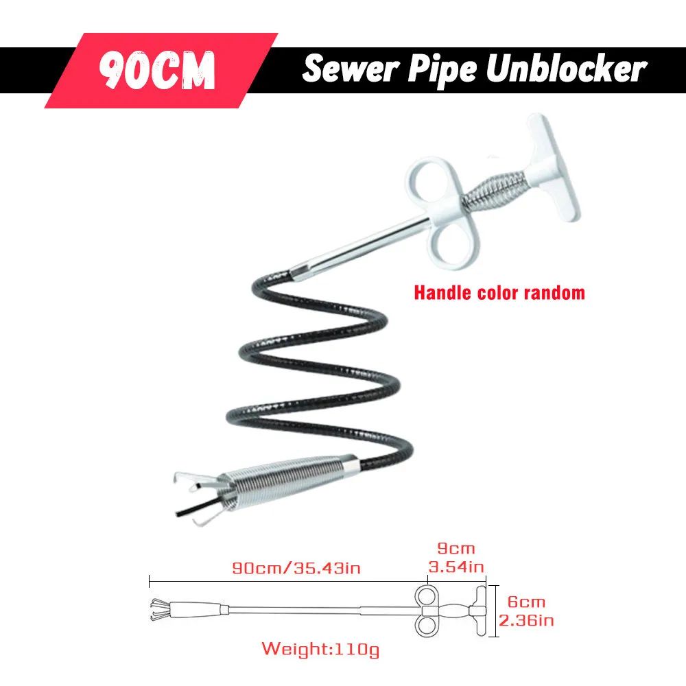 SmartFlow Sewer Pipe Unblocker - Heavy-Duty Drain Snake & Pipe Dredging Tool