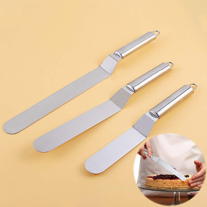 Stainless Steel Baking Pastry Tools, Portable Cream Spatula, Cake Butter Kitchen Pastry Cake Decoration Tools, Kitchen