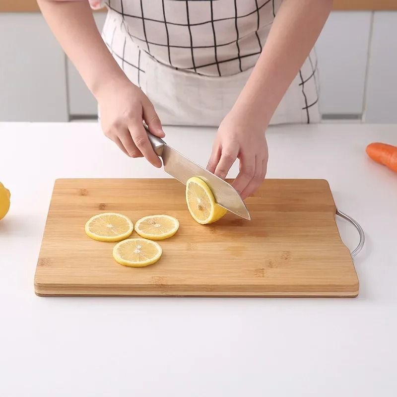 Natural Bamboo Cutting Board Large Double Sided Solid Wood Board