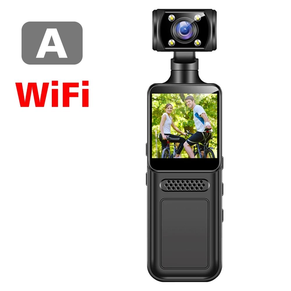 HD 4K Mini WiFi Action Camera with Motion Detection and 180 Degree Rotating Mount