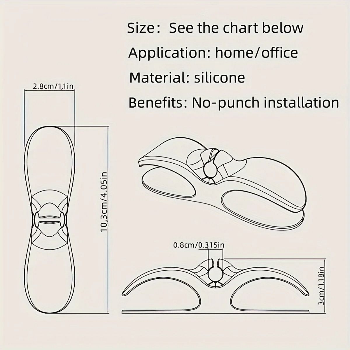 Appliance Cord Organizer Wall Sticker – High-Performance Winding Holder & Adhesive Cable Clip Set
