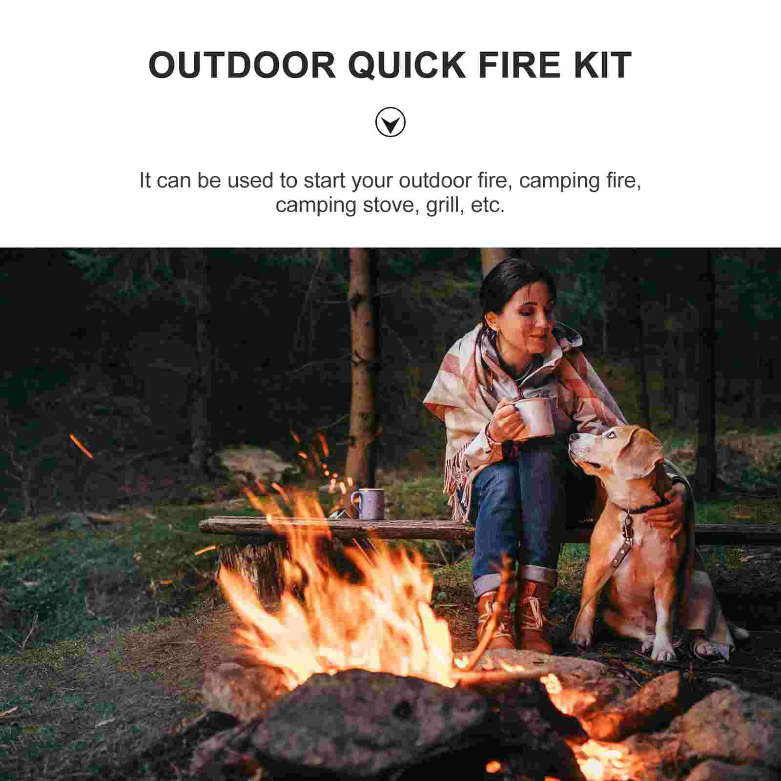 Premium Portable Fire Starter Strips Camping Firewood & Campfire Accessories