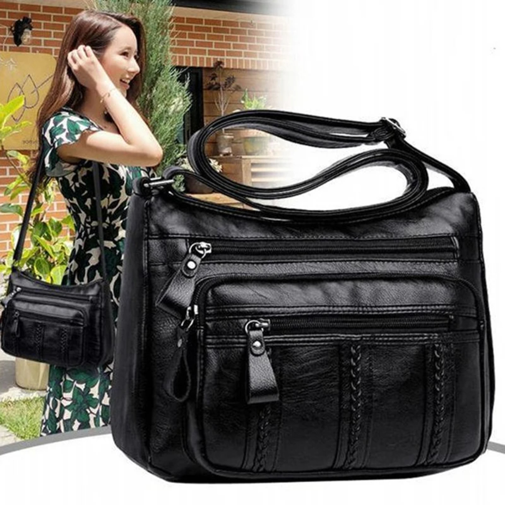 Soft Leather Crossbody Bag for Women Stylish Shoulder Satchel with Adjustable Strap