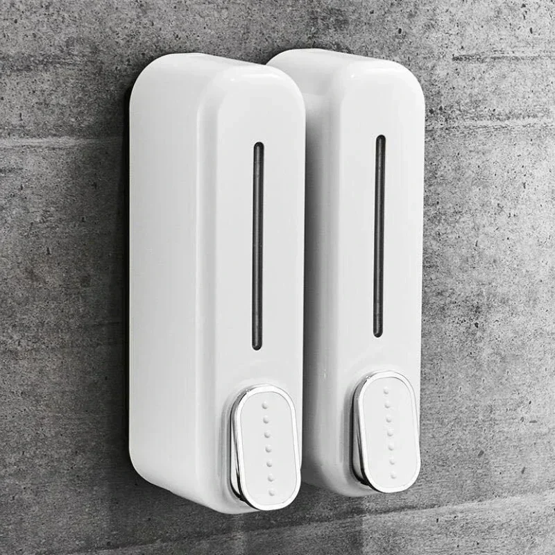 Wall Mounted Soap Dispenser Convenient Manual Shampoo, Shower Gel & Lotion Container for Bathroom