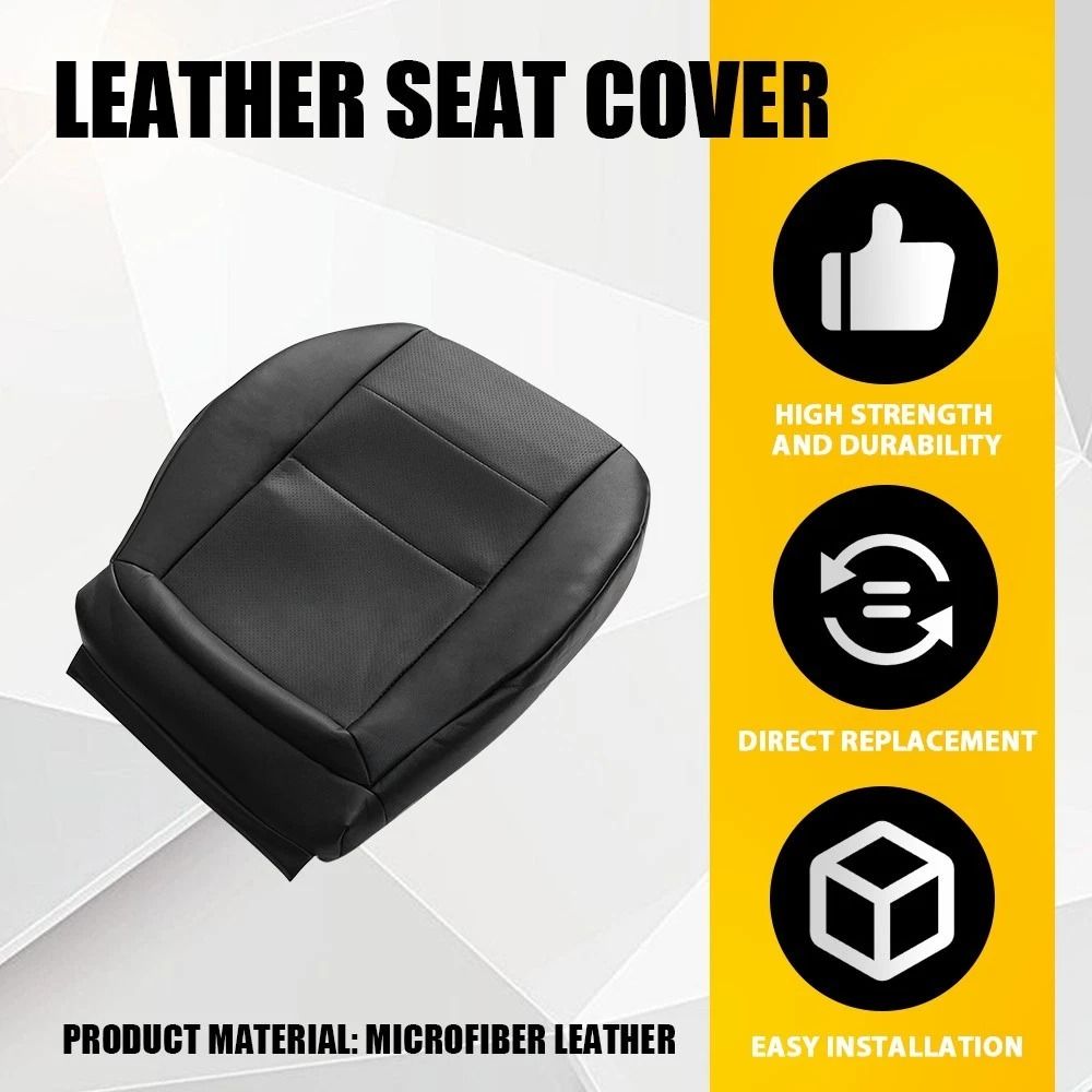 High-Quality Leather Driver Bottom Seat Cover, Wear-Resistant & Breathable
