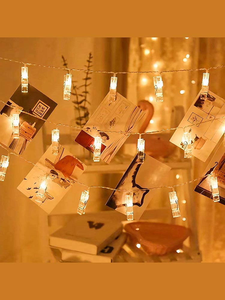 Photo Clip String Lights, LED Fairy Lights for Hanging Pictures & Cards Graduation, Wedding, Party Decor