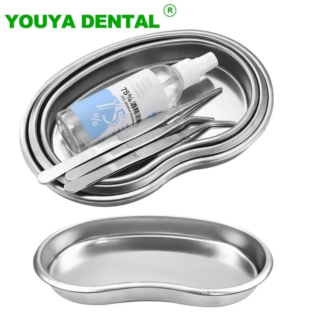 Stainless Steel Kidney Shaped Medical Tray for Surgical Dental Cosmetic Use