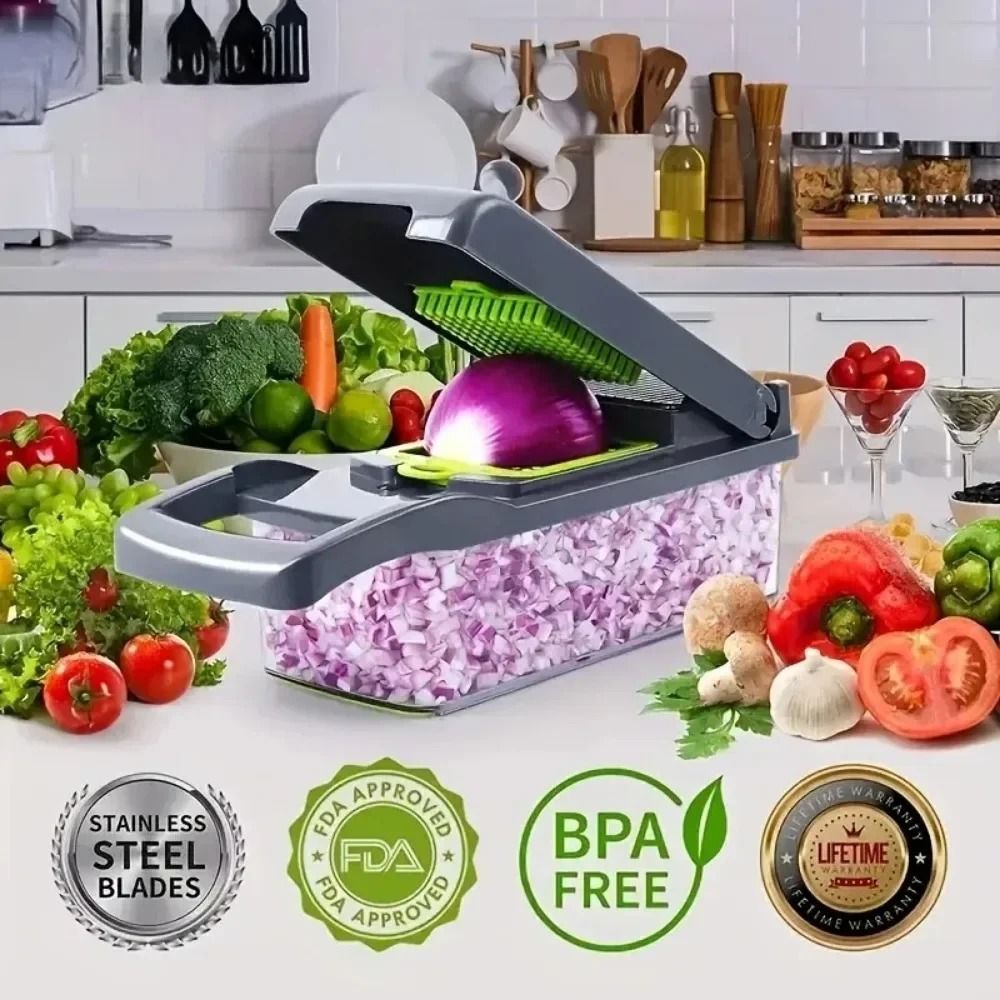 Multifunctional Vegetable Chopper 14 in 1 16 in 1 Kitchen Cutter Slicer Dicer Tool