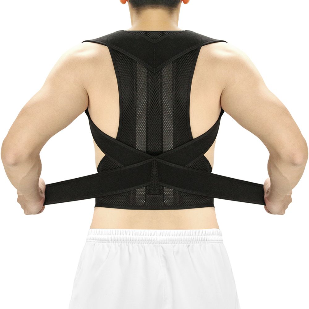 Lumbar Support Back Brace, Adjustable Posture Corrector Corset for Scoliosis Relief