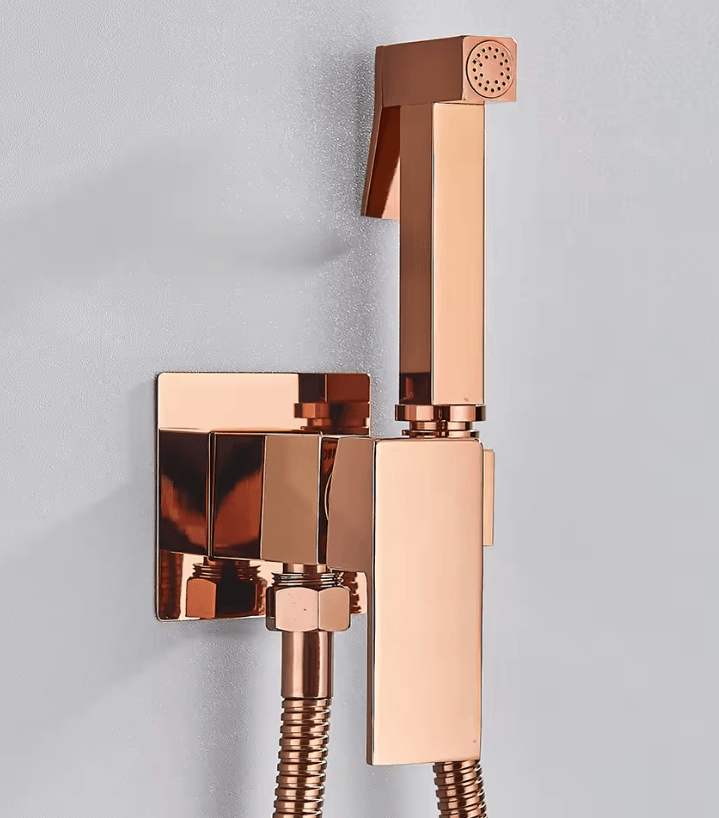 Matte Black Bidet Faucet Solid Brass Hot and Cold Water Mixer Tap