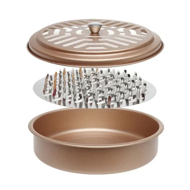 Stainless Steel Mosquito Coil Holder with Protective Cover