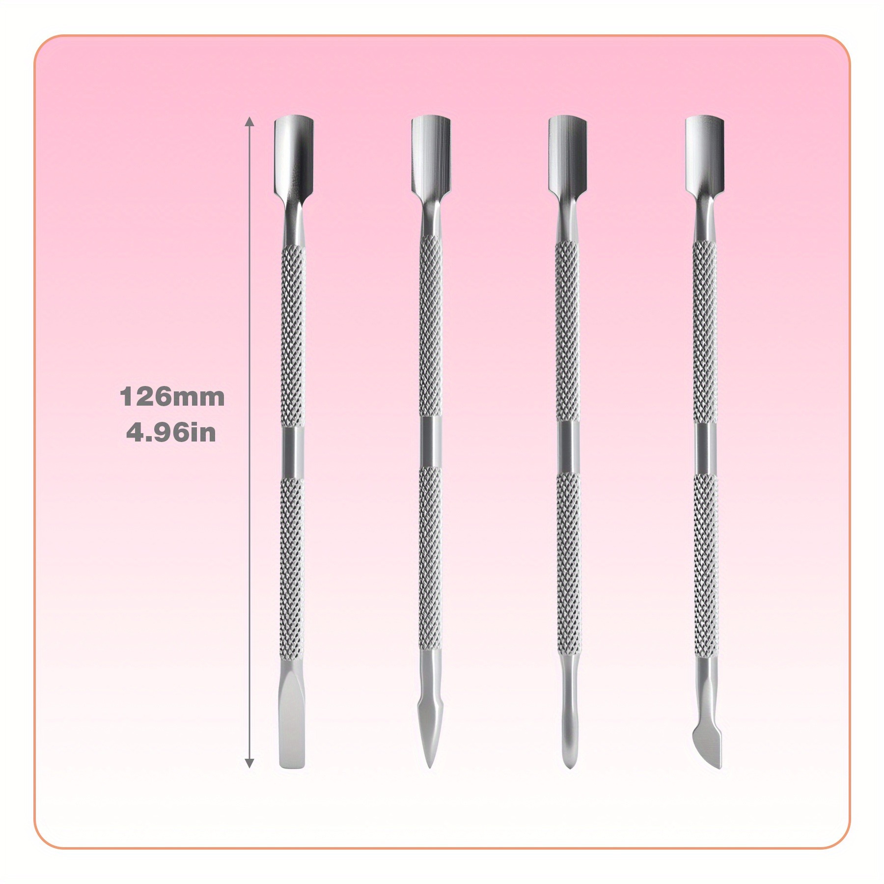 Stainless Steel Cuticle Remover and Cutter, Cuticle Pusher Nail Cleaner, Durable Manicure and Pedicure Tool