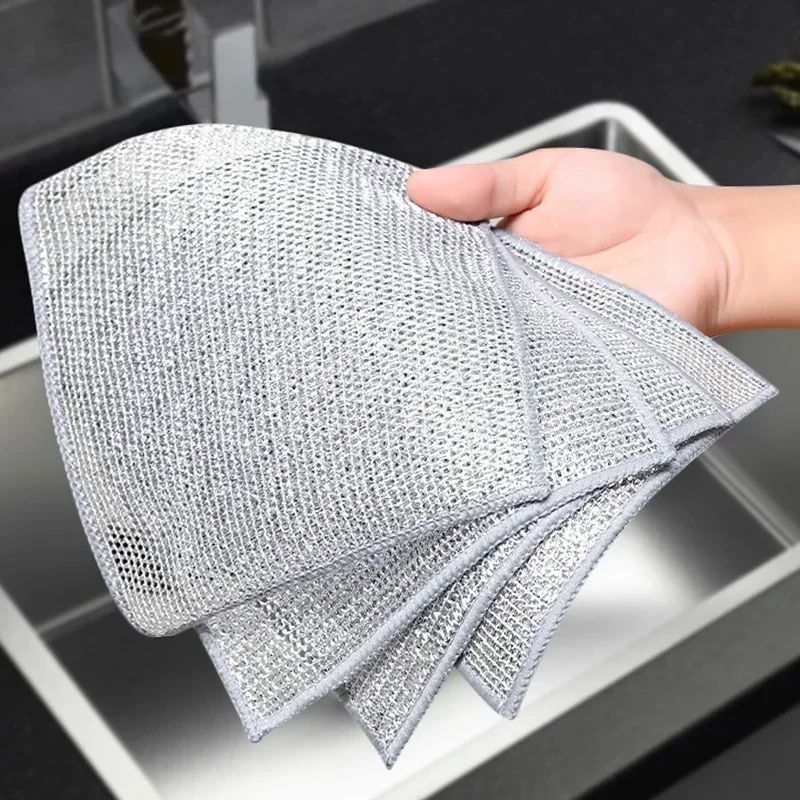 Double Sided Thickened Steel Wire Magic Cleaning Cloth
