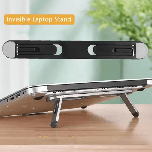 Foldable Invisible Laptop Stand – Cooling Riser Bracket for MacBook & Notebooks