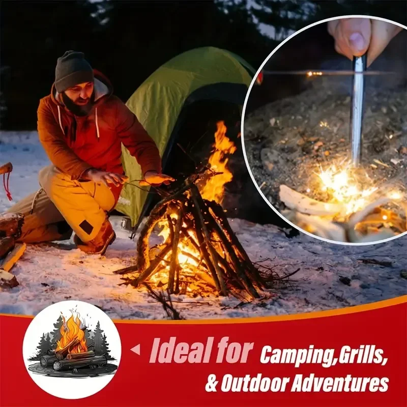 Natural Fire Starter Sticks for Fireplace & BBQ Easy Lighting Wax Wood Kindling