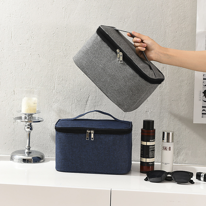 Large Capacity Oxford Cloth Storage Bag, Portable Men's Toiletry Handbag