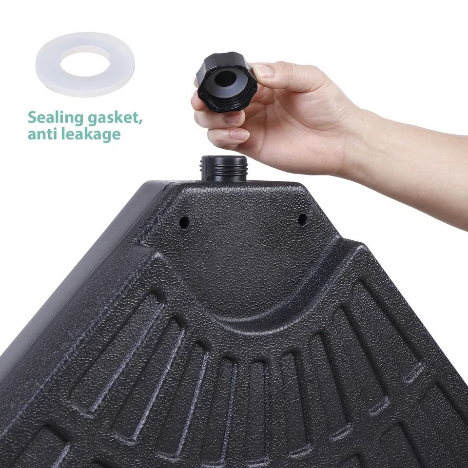 Offset Umbrella Base Stand, Pieces Patio Weighted Base, Adjustable Garden Stand, Water & Sand Fillable