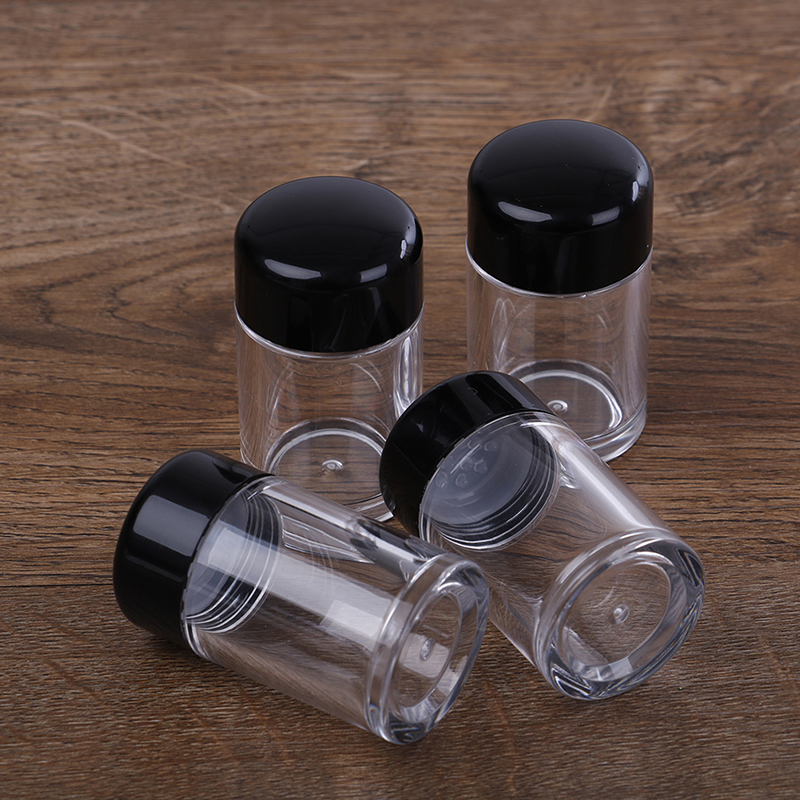 Nail Glitter Powder Container, Loose Powder Jar with Sifter, Refillable Bottle with Holes