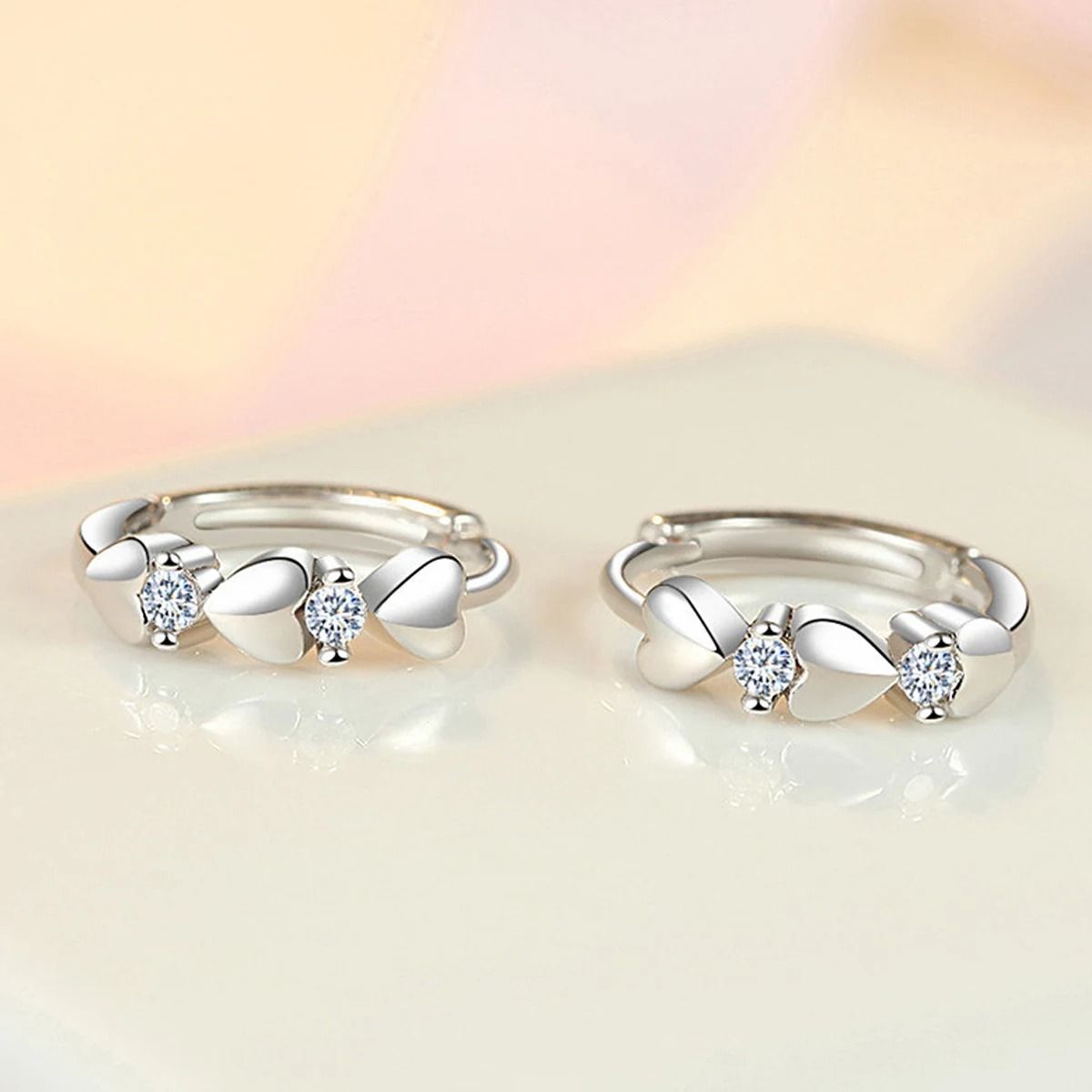 Stylish Heart Hoop Earrings