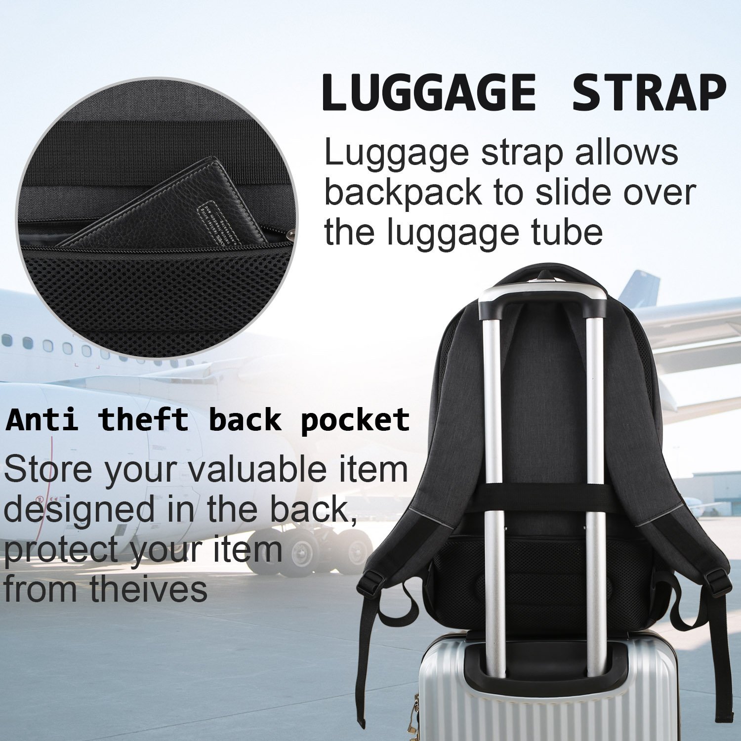 Waterproof Camera Backpack with Laptop Sleeve Large Capacity Travel Hiking Gear Bag