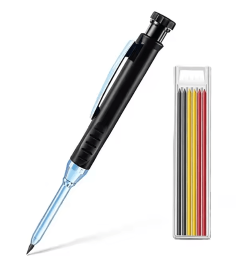 2.8mm Carpenter Mechanical Pencil Set – Long Head Marking Tool with Sharpener