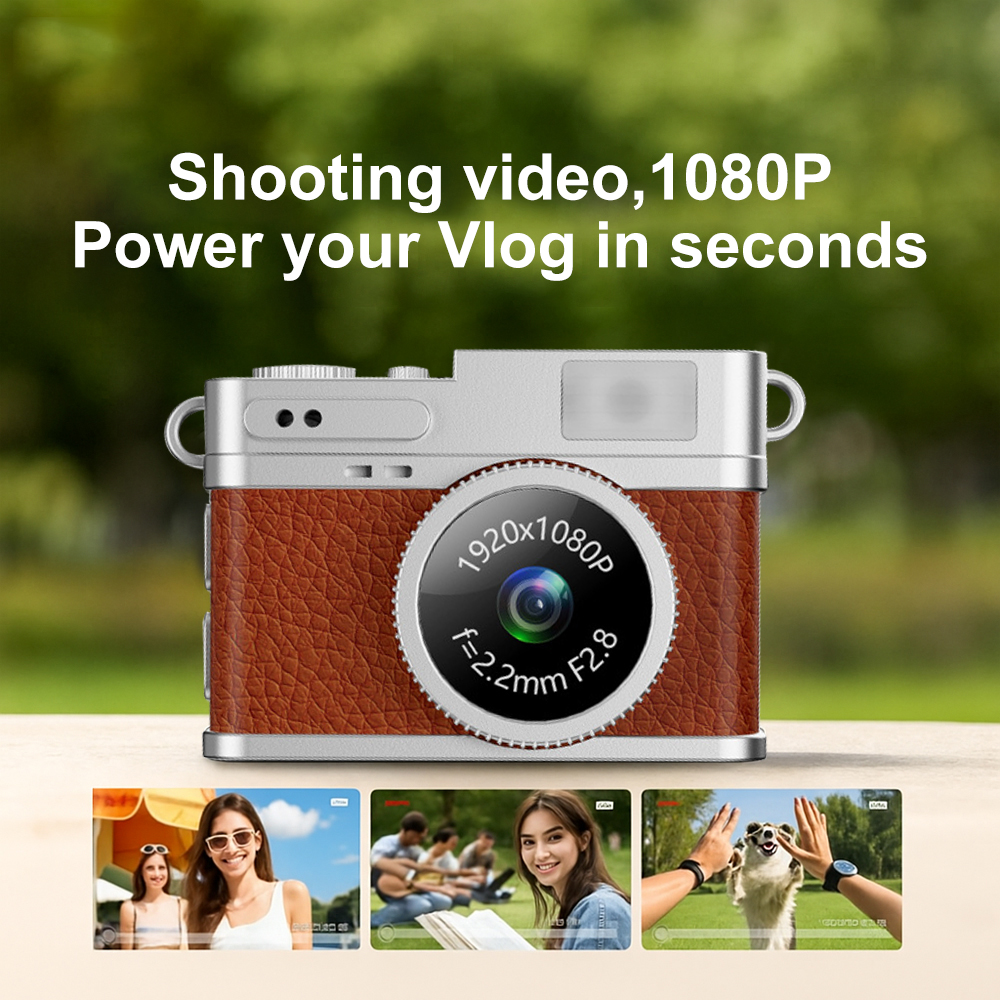 Mini Portable HD Sports Camera, Compact Student Camera with Necklace Design