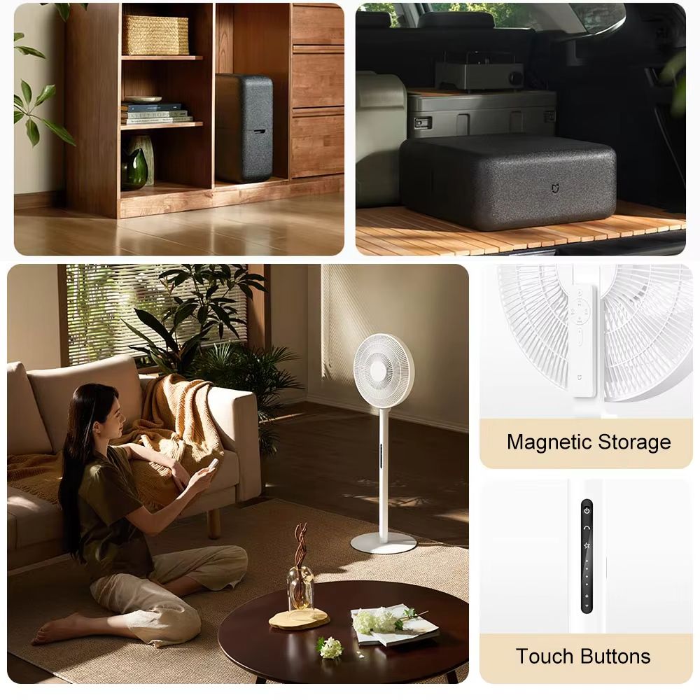 Xiaomi Mijia DC Inverter Smart Standing Fan Pro – Ultra-Thin Retractable Floor Fan with 100 Airflow Settings