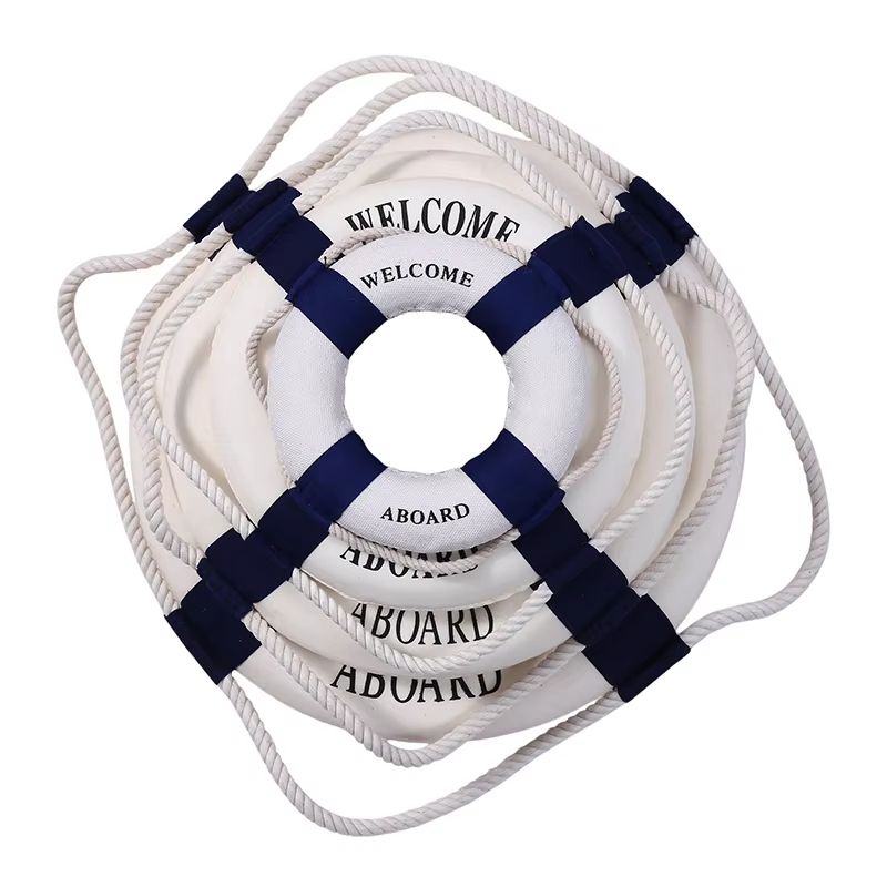 Mediterranean Lifebuoy Wall Decor Nautical Hanging Ornament