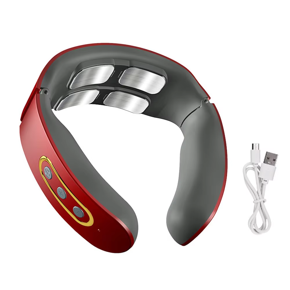 Adjustable Heat Cervical Vertebra Relax, Electric Neck and Shoulder Pulse Massager, Pain Relief Kneading Machine