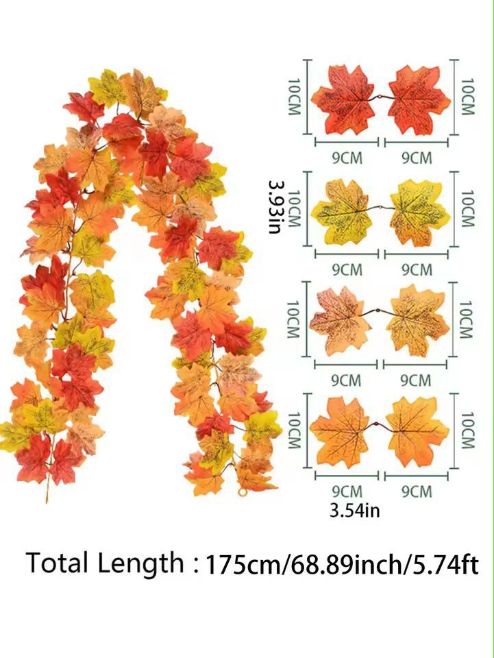 Harvest Glow Maple & Fruit Vine Garland