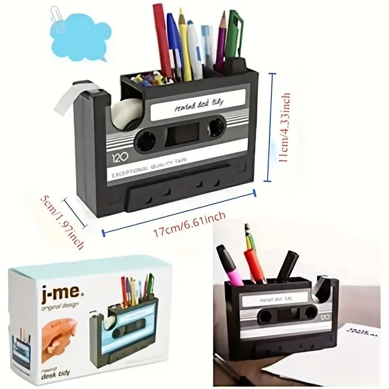 Retro Style Cassette Tape Pen Holder