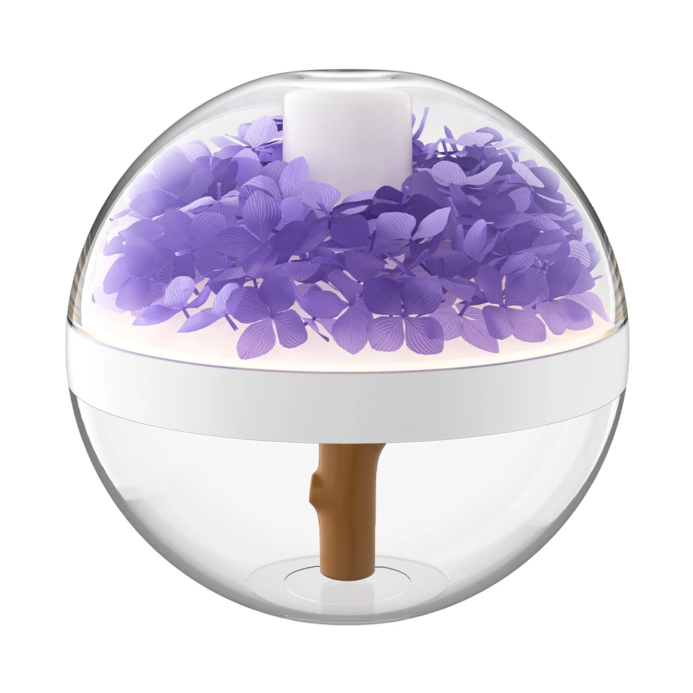Flower-Shaped USB Humidifier with LED Mist Maker, Home Air Hydration