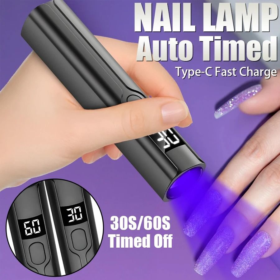 Portable Mini UV Nail Lamp for Gel Nails with Type C Charging