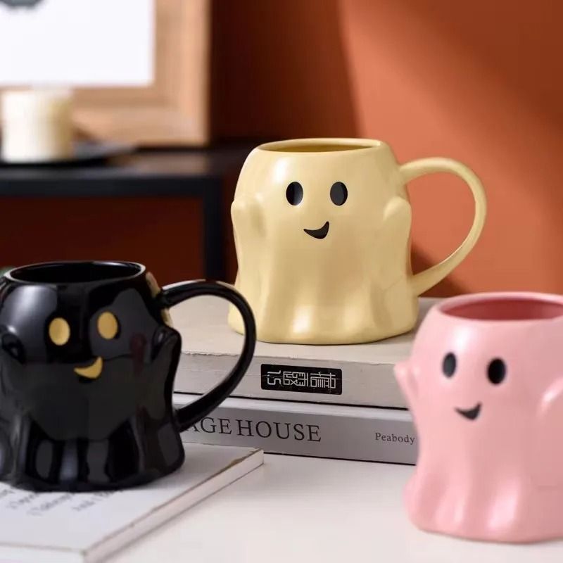 Creative Cartoon Elf & Ghost Holiday Ceramic Mug